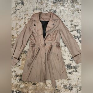 Calvin Klein lined trench coat with belt and hood size M